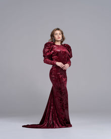  Bordeaux Silhouette Gown