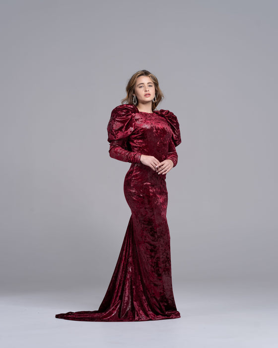 Bordeaux Silhouette Gown