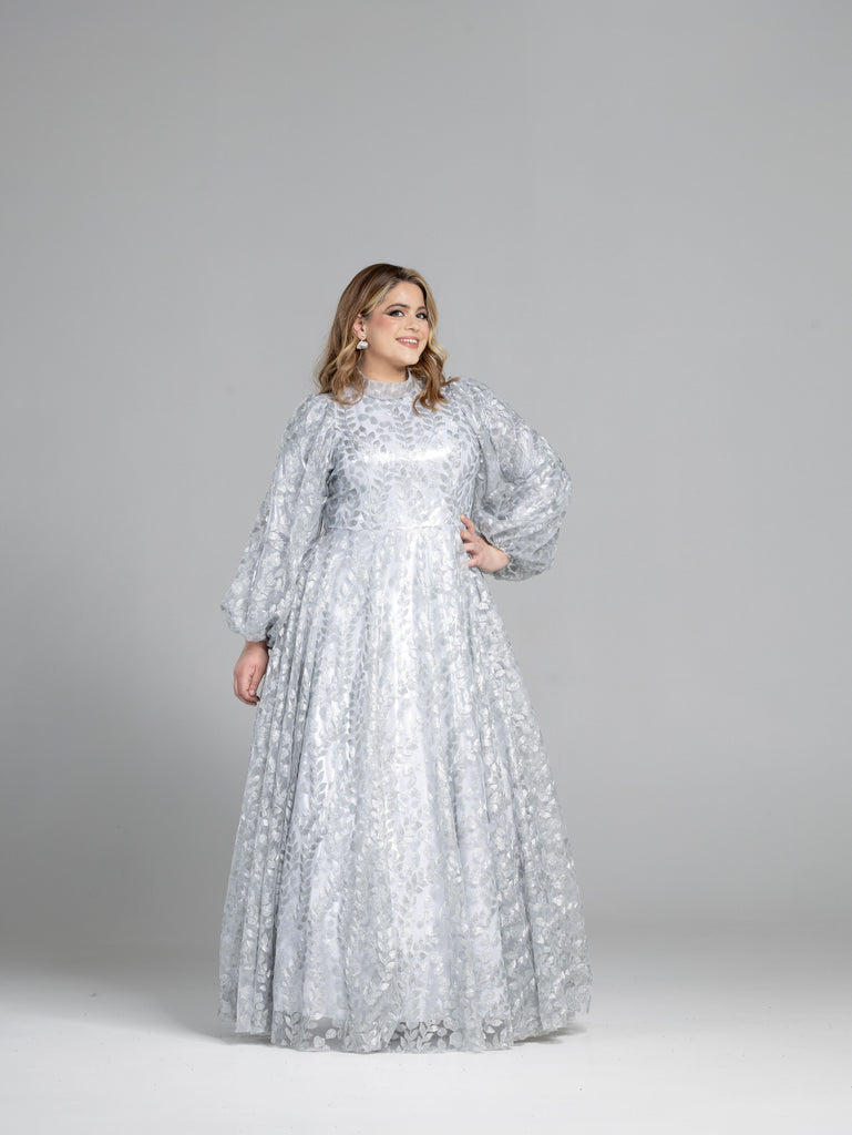 Silver Blossom Gown