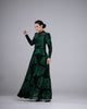 Ruched Emerald Gown