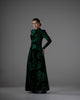 Ruched Emerald Gown