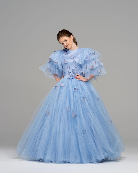 Blue Butterfly Gown