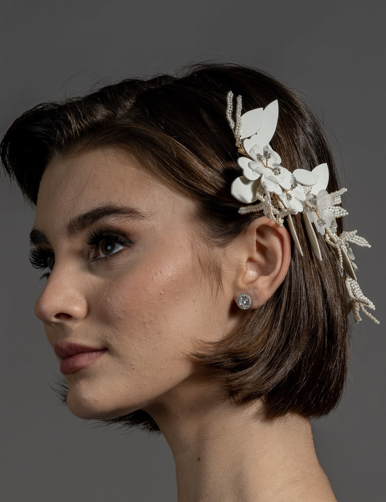 Swooping Leaf Bridal Headpiece