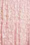 Needle & Thread ballerina pink Emiliana Gown fabric close-up.