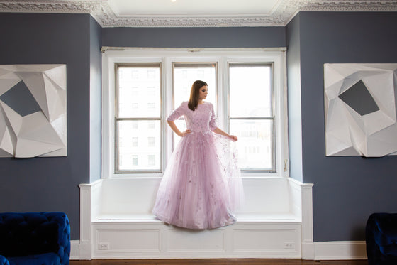 Flowing Floral Ball Gown