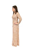 Metallic Threaded Column Gown