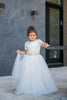 Girls ivory modest gown 