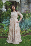 champagne modest ball gown 