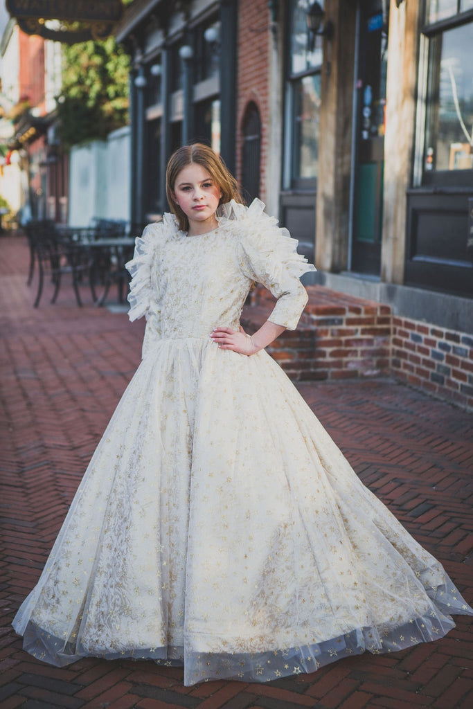 Starry Sky Girls Ball Gown