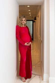  Velvet Lux Maternity Gown