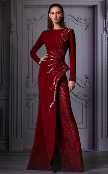  Structured Wine Gown